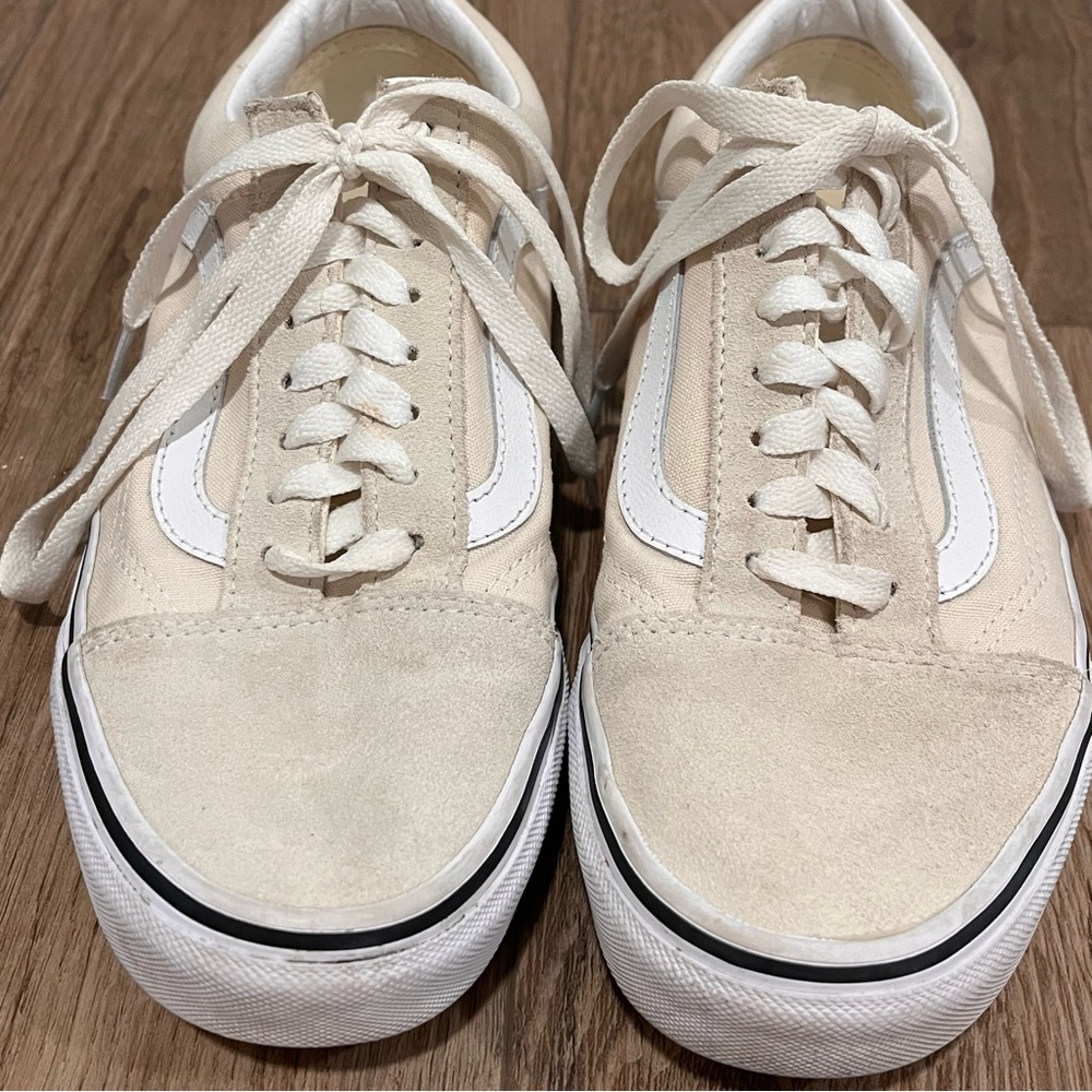 Vans Creme Suede Old Skool Sneakers - Picture 12 of 13